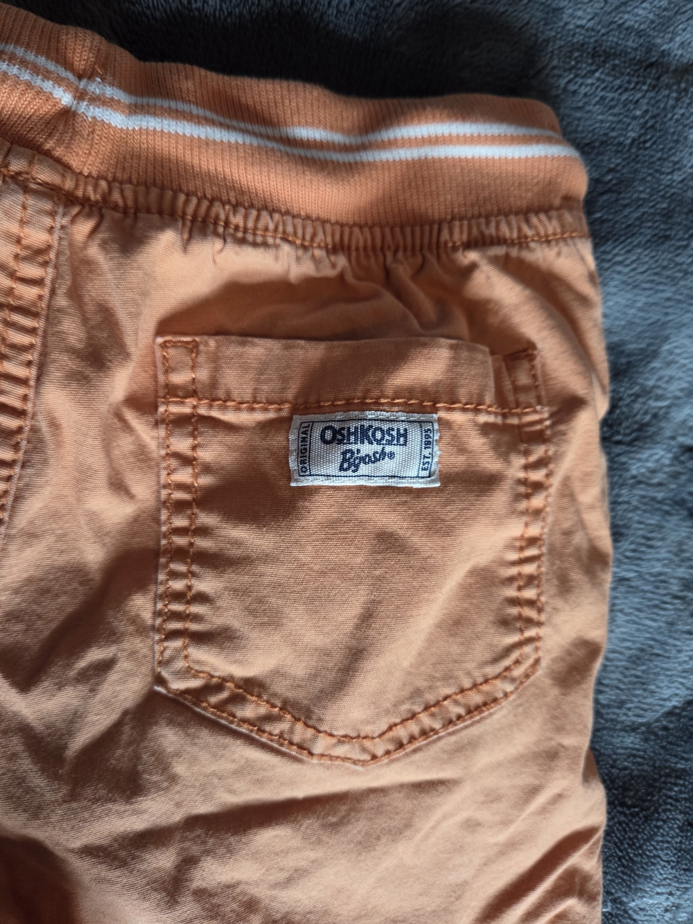 ☀️ 3/$15 Kid's Orange Casual Drawstring Shorts - Picture 5 of 7